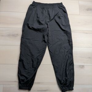 VTG 90's Nike Nylon Track Pants Men 2XL Black Ankle Zip Windbreaker Joggers Logo